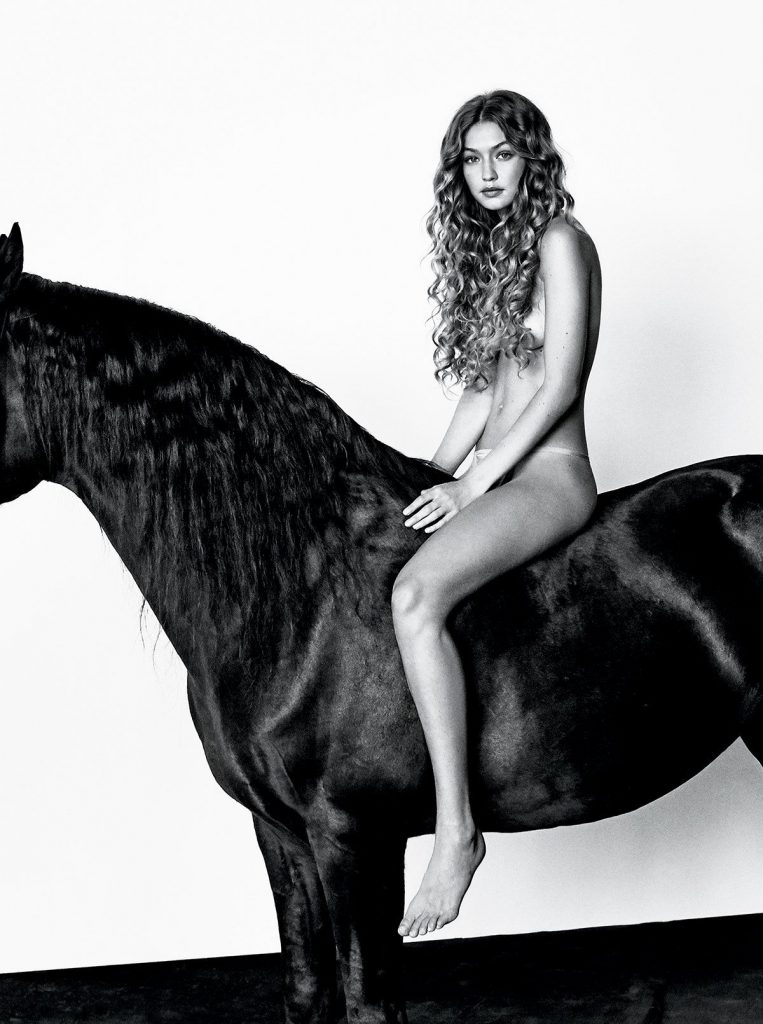 Gigi Hadid Nude On Horse – Allure